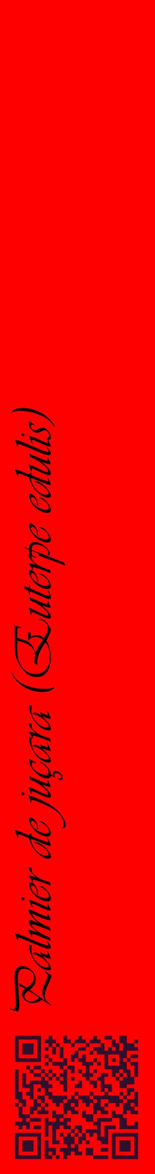 Étiquette de : Euterpe edulis - format c - style noire27_basiqueviv avec qrcode et comestibilité