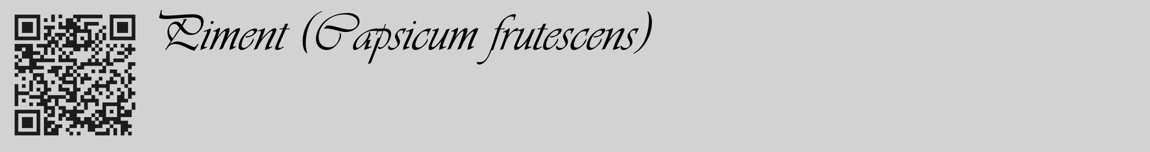 Étiquette de : Capsicum frutescens - format c - style noire14_basique_basiqueviv avec qrcode et comestibilité