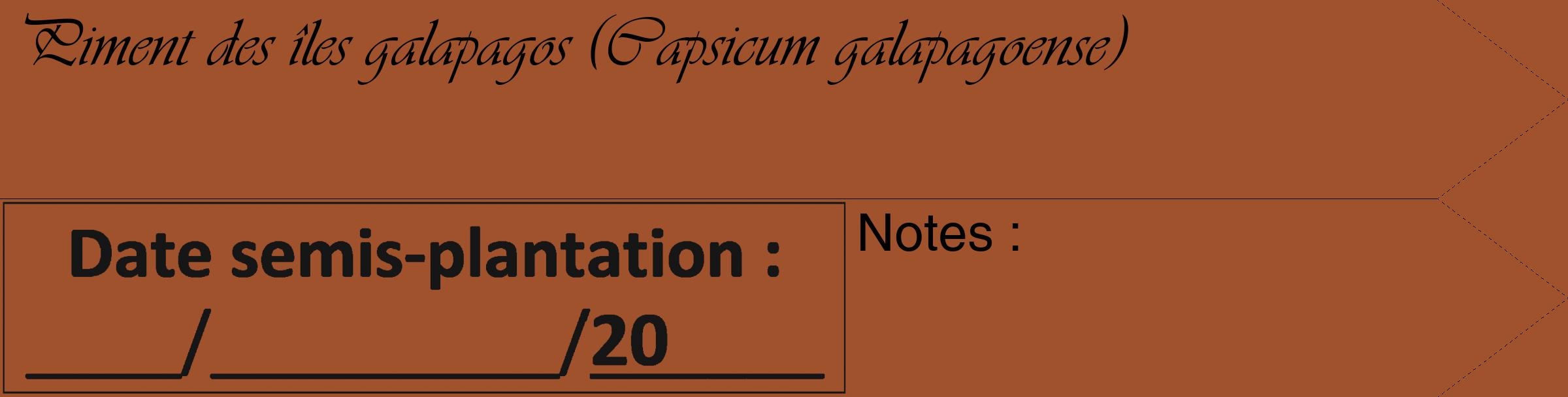 Étiquette de : Capsicum galapagoense - format c - style noire32_simple_simpleviv avec comestibilité