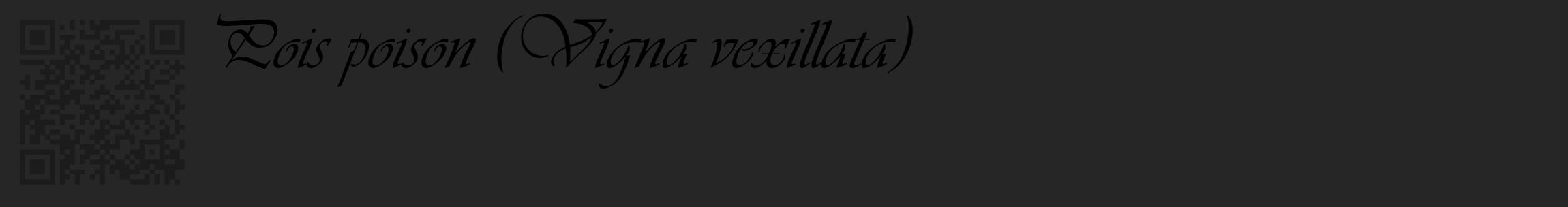 Étiquette de : Vigna vexillata - format c - style noire29_basique_basiqueviv avec qrcode et comestibilité