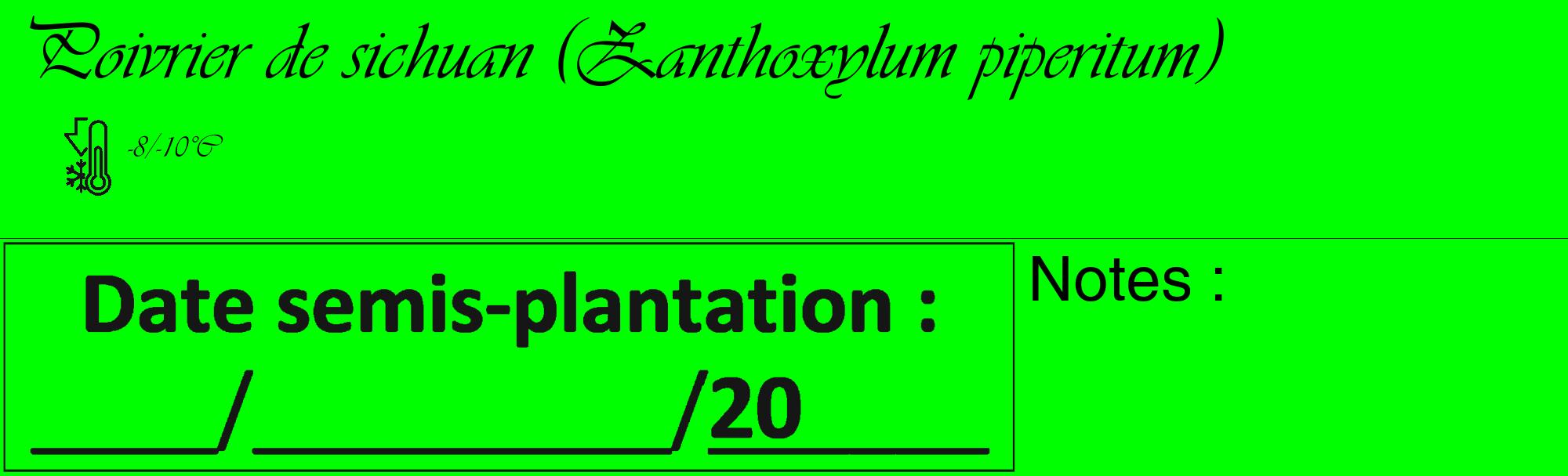 Étiquette de : Zanthoxylum piperitum - format c - style noire16_basique_basiqueviv avec comestibilité