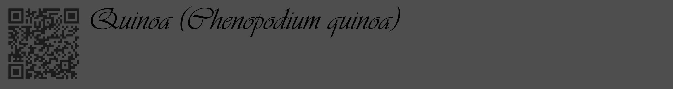 Étiquette de : Chenopodium quinoa - format c - style noire33_basique_basiqueviv avec qrcode et comestibilité