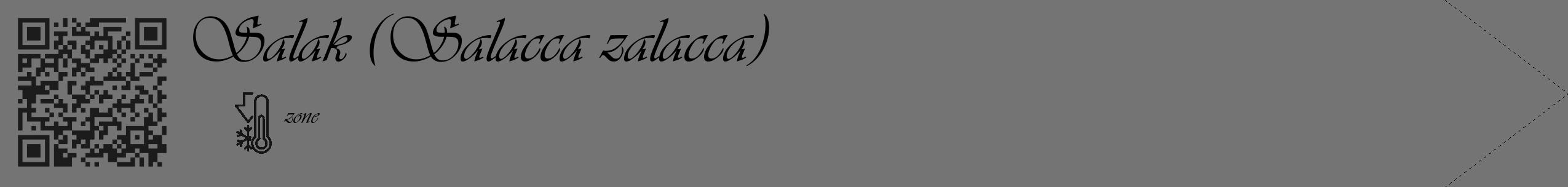 Étiquette de : Salacca zalacca - format c - style noire26_simple_simpleviv avec qrcode et comestibilité
