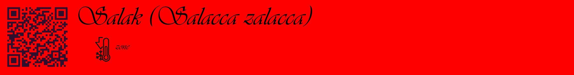 Étiquette de : Salacca zalacca - format c - style noire27_basique_basiqueviv avec qrcode et comestibilité