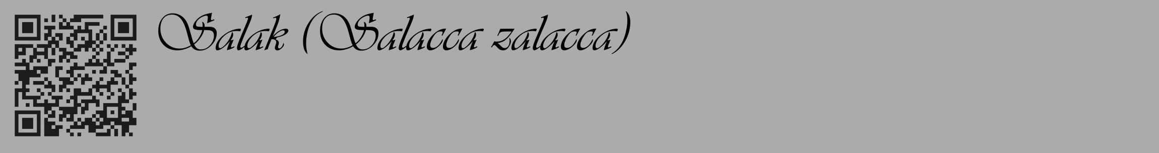 Étiquette de : Salacca zalacca - format c - style noire37_basique_basiqueviv avec qrcode et comestibilité