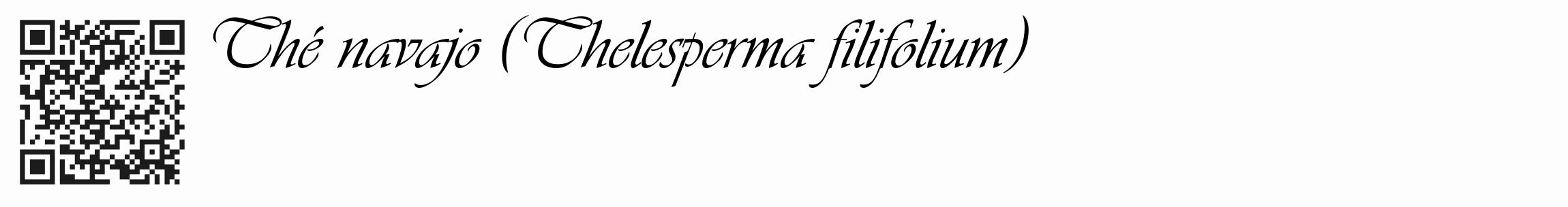 Étiquette de : Thelesperma filifolium - format c - style noire19_basique_basiqueviv avec qrcode et comestibilité