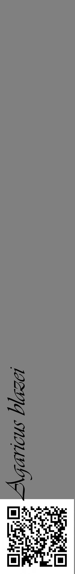Étiquette de : Agaricus blazei - format c - style noire57_basiqueviv avec qrcode et comestibilité