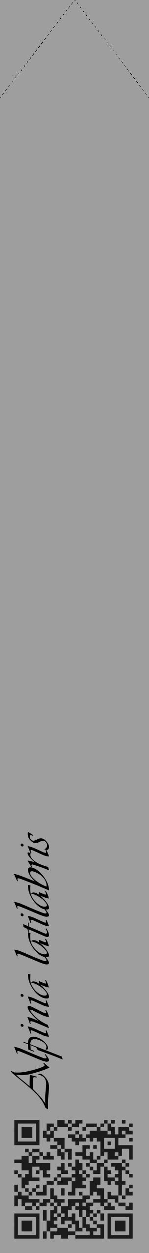 Étiquette de : Alpinia latilabris - format c - style noire42_simple_simpleviv avec qrcode et comestibilité - position verticale