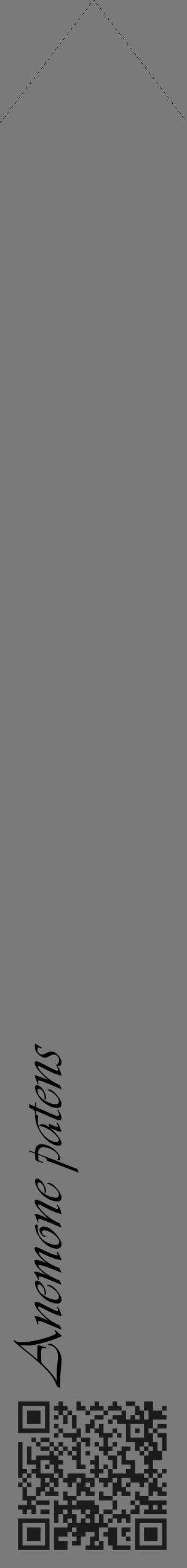 Étiquette de : Anemone patens - format c - style noire3_simple_simpleviv avec qrcode et comestibilité - position verticale