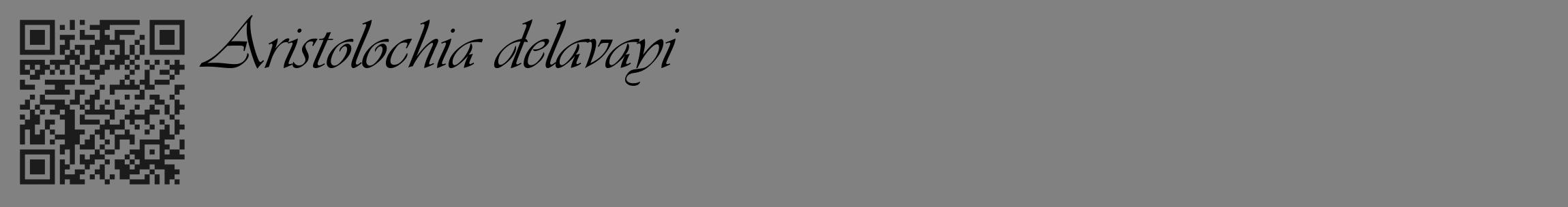 Étiquette de : Aristolochia delavayi - format c - style noire50_basique_basiqueviv avec qrcode et comestibilité