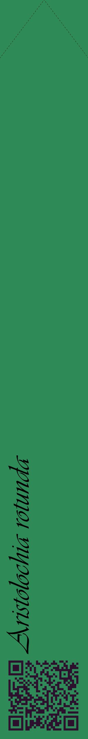 Étiquette de : Aristolochia rotunda - format c - style noire11_simpleviv avec qrcode et comestibilité
