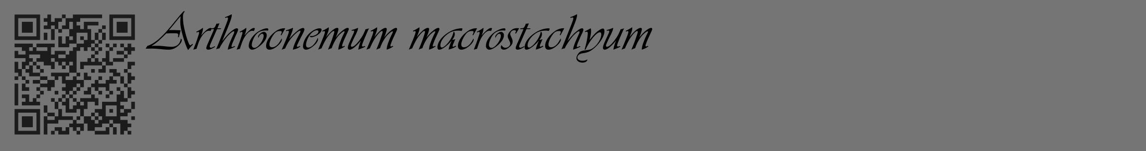 Étiquette de : Arthrocnemum macrostachyum - format c - style noire5_basique_basiqueviv avec qrcode et comestibilité