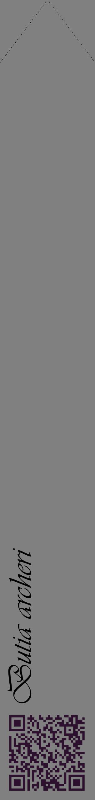Étiquette de : Butia archeri - format c - style noire57_simpleviv avec qrcode et comestibilité