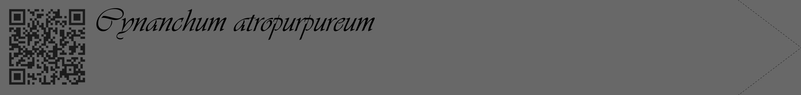 Étiquette de : Cynanchum atropurpureum - format c - style noire43_simple_simpleviv avec qrcode et comestibilité