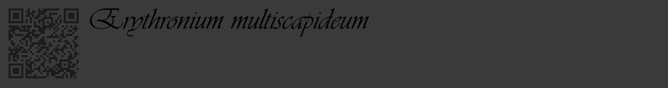 Étiquette de : Erythronium multiscapideum - format c - style noire8_basique_basiqueviv avec qrcode et comestibilité