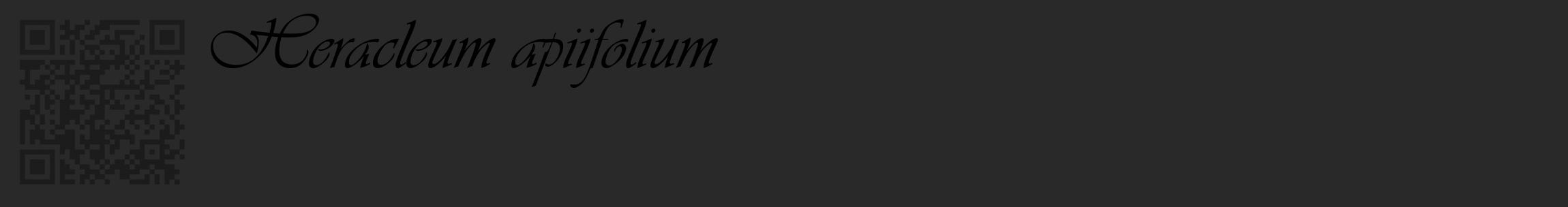 Étiquette de : Heracleum apiifolium - format c - style noire34_basique_basiqueviv avec qrcode et comestibilité