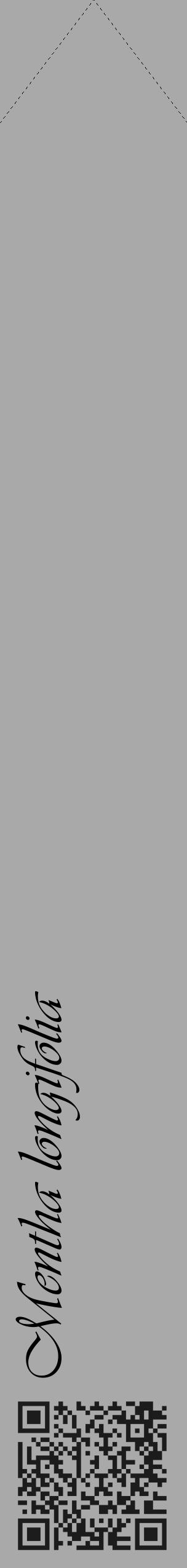 Étiquette de : Mentha longifolia - format c - style noire13_simple_simpleviv avec qrcode et comestibilité - position verticale