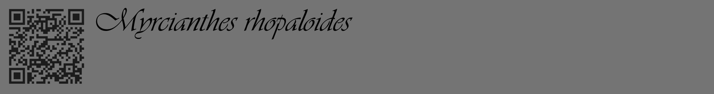Étiquette de : Myrcianthes rhopaloides - format c - style noire26_basique_basiqueviv avec qrcode et comestibilité