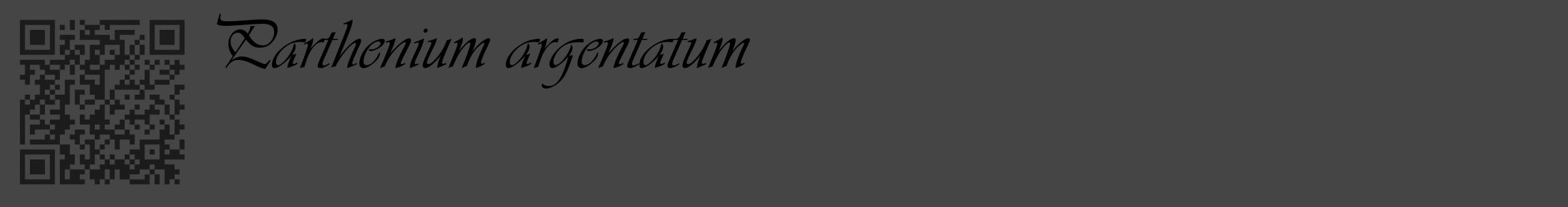 Étiquette de : Parthenium argentatum - format c - style noire58_basique_basiqueviv avec qrcode et comestibilité