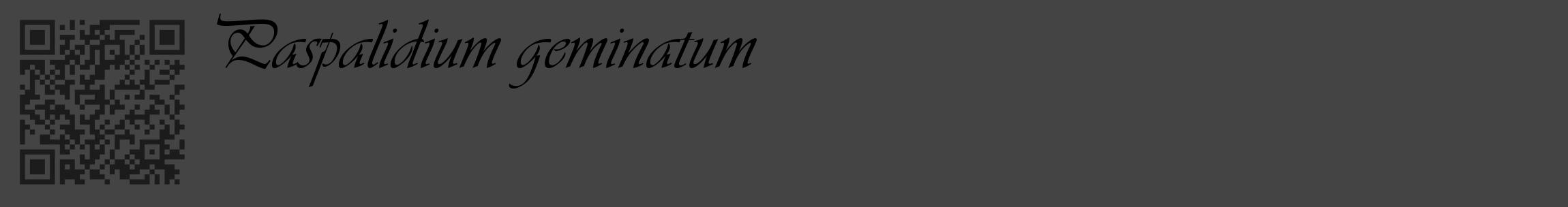 Étiquette de : Paspalidium geminatum - format c - style noire48_basique_basiqueviv avec qrcode et comestibilité