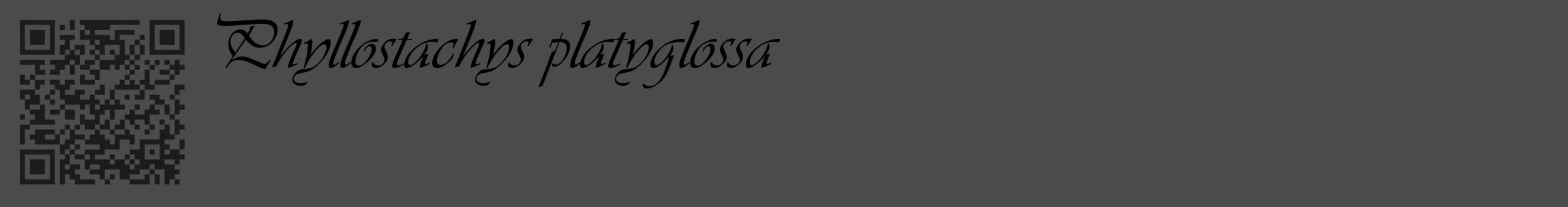 Étiquette de : Phyllostachys platyglossa - format c - style noire9_basique_basiqueviv avec qrcode et comestibilité