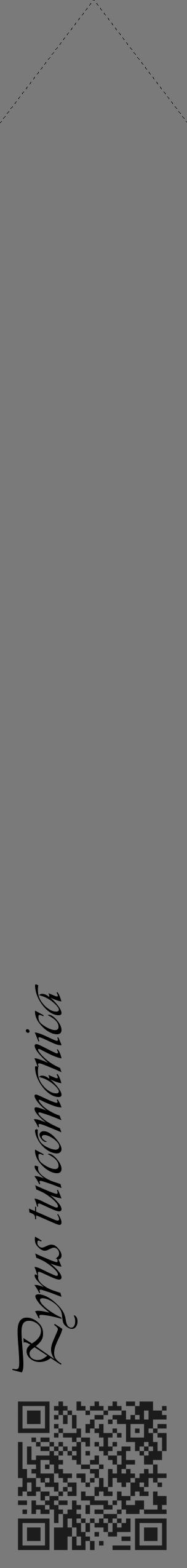 Étiquette de : Pyrus turcomanica - format c - style noire3_simple_simpleviv avec qrcode et comestibilité - position verticale