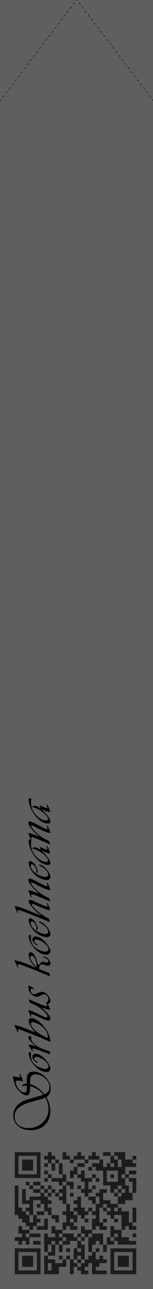 Étiquette de : Sorbus koehneana - format c - style noire10_simple_simpleviv avec qrcode et comestibilité - position verticale