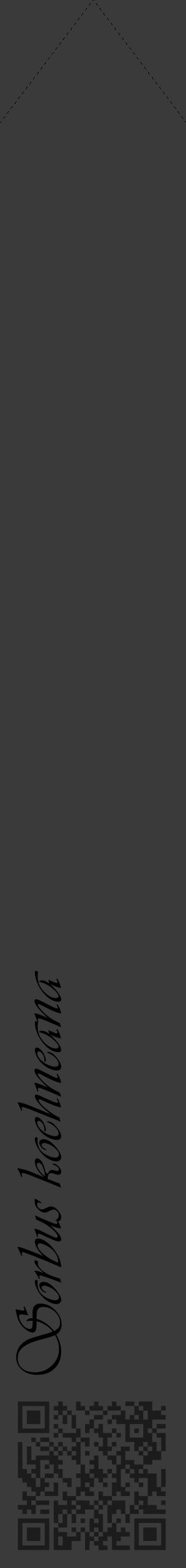 Étiquette de : Sorbus koehneana - format c - style noire8_simple_simpleviv avec qrcode et comestibilité - position verticale