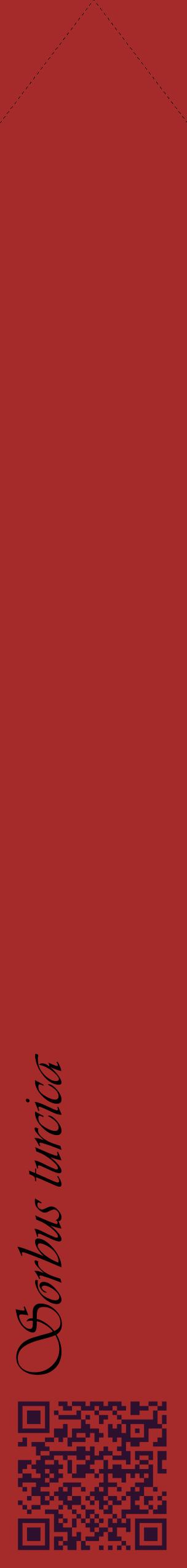 Étiquette de : Sorbus turcica - format c - style noire33_simpleviv avec qrcode et comestibilité