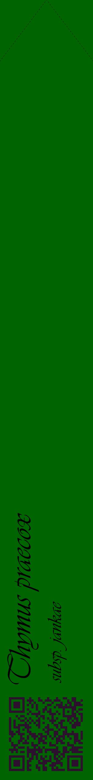 Étiquette de : Thymus praecox subsp. jankae - format c - style noire8_simpleviv avec qrcode et comestibilité