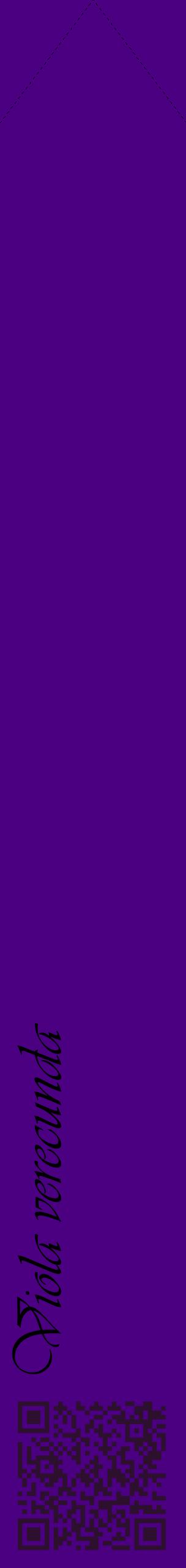 Étiquette de : Viola verecunda - format c - style noire47_simpleviv avec qrcode et comestibilité