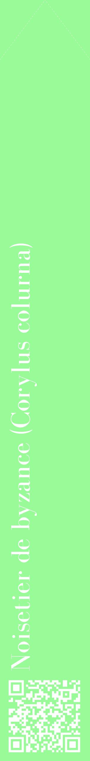Étiquette de : Corylus colurna - format c - style blanche14_simplebod avec qrcode et comestibilité