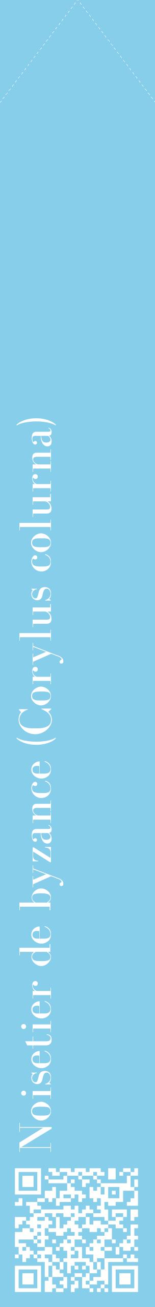 Étiquette de : Corylus colurna - format c - style blanche1_simplebod avec qrcode et comestibilité