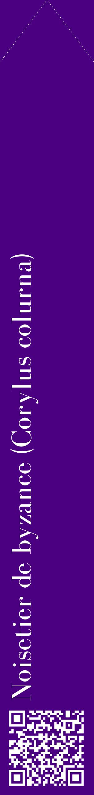 Étiquette de : Corylus colurna - format c - style blanche47_simplebod avec qrcode et comestibilité