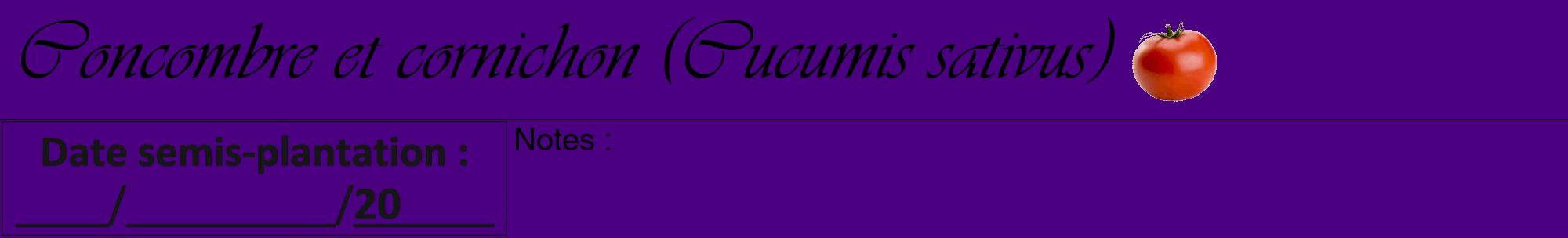 Étiquette de : Cucumis sativus - format a - style noire47viv avec comestibilité simplifiée