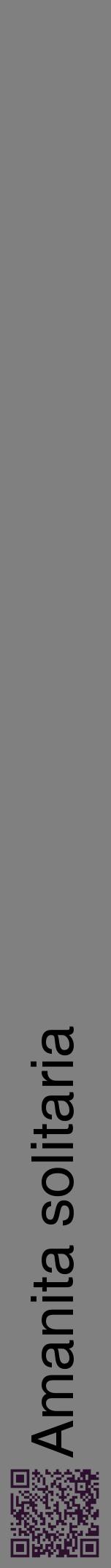 Étiquette de : Amanita solitaria - format a - style noire57hel avec qrcode et comestibilité