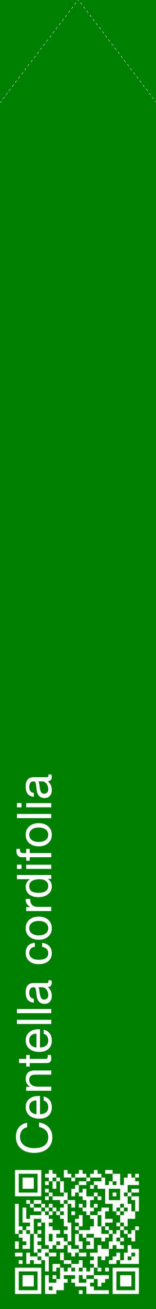 Étiquette de : Centella cordifolia - format c - style blanche9_simplehel avec qrcode et comestibilité