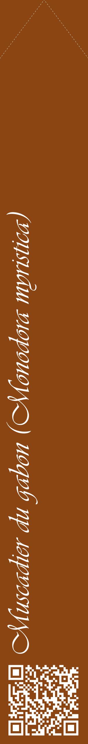 Étiquette de : Monodora myristica - format c - style blanche30_simpleviv avec qrcode et comestibilité