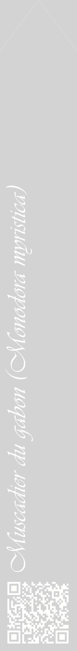 Étiquette de : Monodora myristica - format c - style blanche56_simpleviv avec qrcode et comestibilité