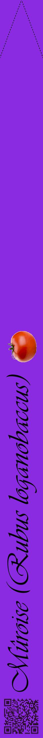 Étiquette de : Rubus loganobaccus - format b - style noire49viv avec qrcode et comestibilité simplifiée