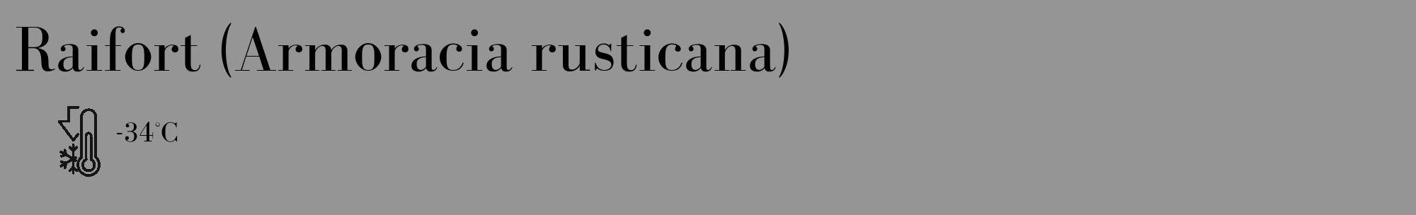 Étiquette de : Armoracia rusticana - format c - style noire16_basique_basiquebod avec comestibilité