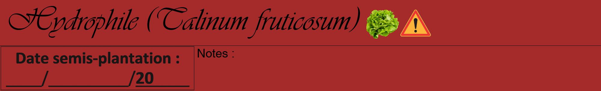 Étiquette de : Talinum fruticosum - format a - style noire33viv avec comestibilité simplifiée