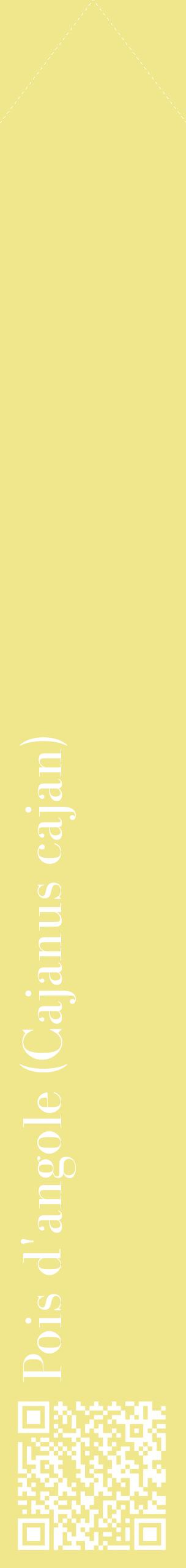 Étiquette de : Cajanus cajan - format c - style blanche20_simplebod avec qrcode et comestibilité