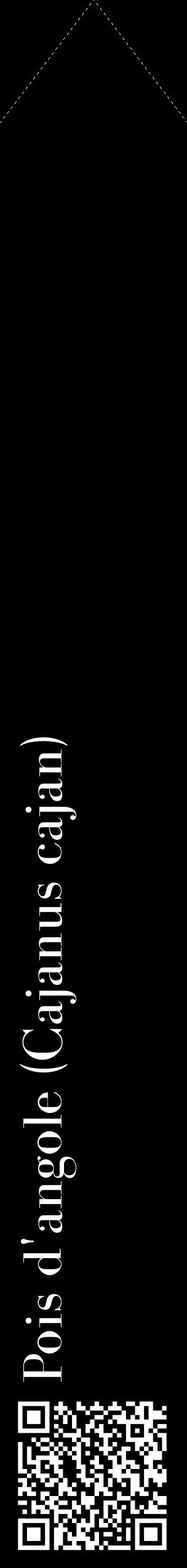 Étiquette de : Cajanus cajan - format c - style blanche59_simplebod avec qrcode et comestibilité