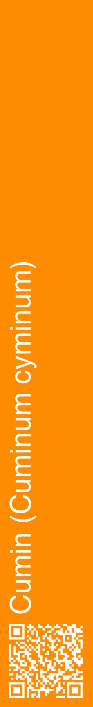 Étiquette de : Cuminum cyminum - format c - style blanche23_basiquehel avec qrcode et comestibilité