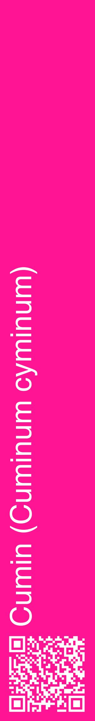 Étiquette de : Cuminum cyminum - format c - style blanche43_basiquehel avec qrcode et comestibilité