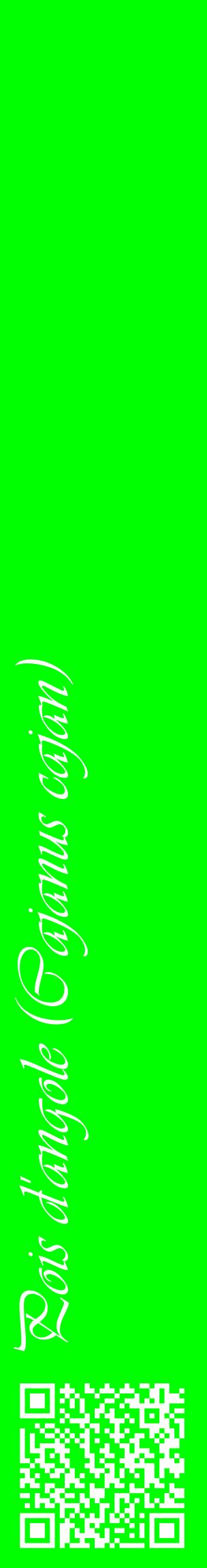 Étiquette de : Cajanus cajan - format c - style blanche16_basiqueviv avec qrcode et comestibilité