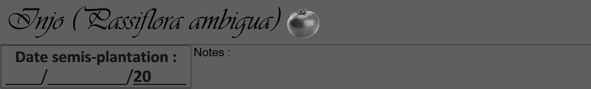 Étiquette de : Passiflora ambigua - format a - style noire10viv avec comestibilité simplifiée