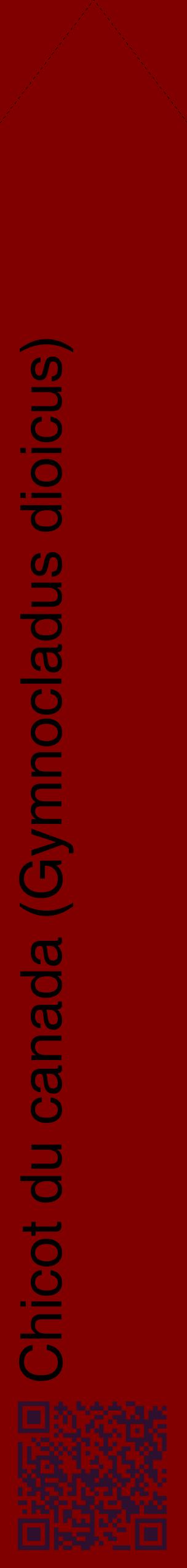 Étiquette de : Gymnocladus dioicus - format c - style noire29_simplehel avec qrcode et comestibilité