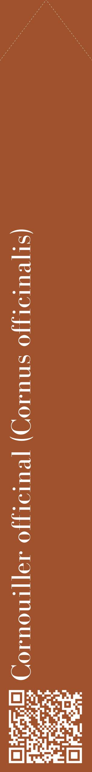 Étiquette de : Cornus officinalis - format c - style blanche32_simplebod avec qrcode et comestibilité